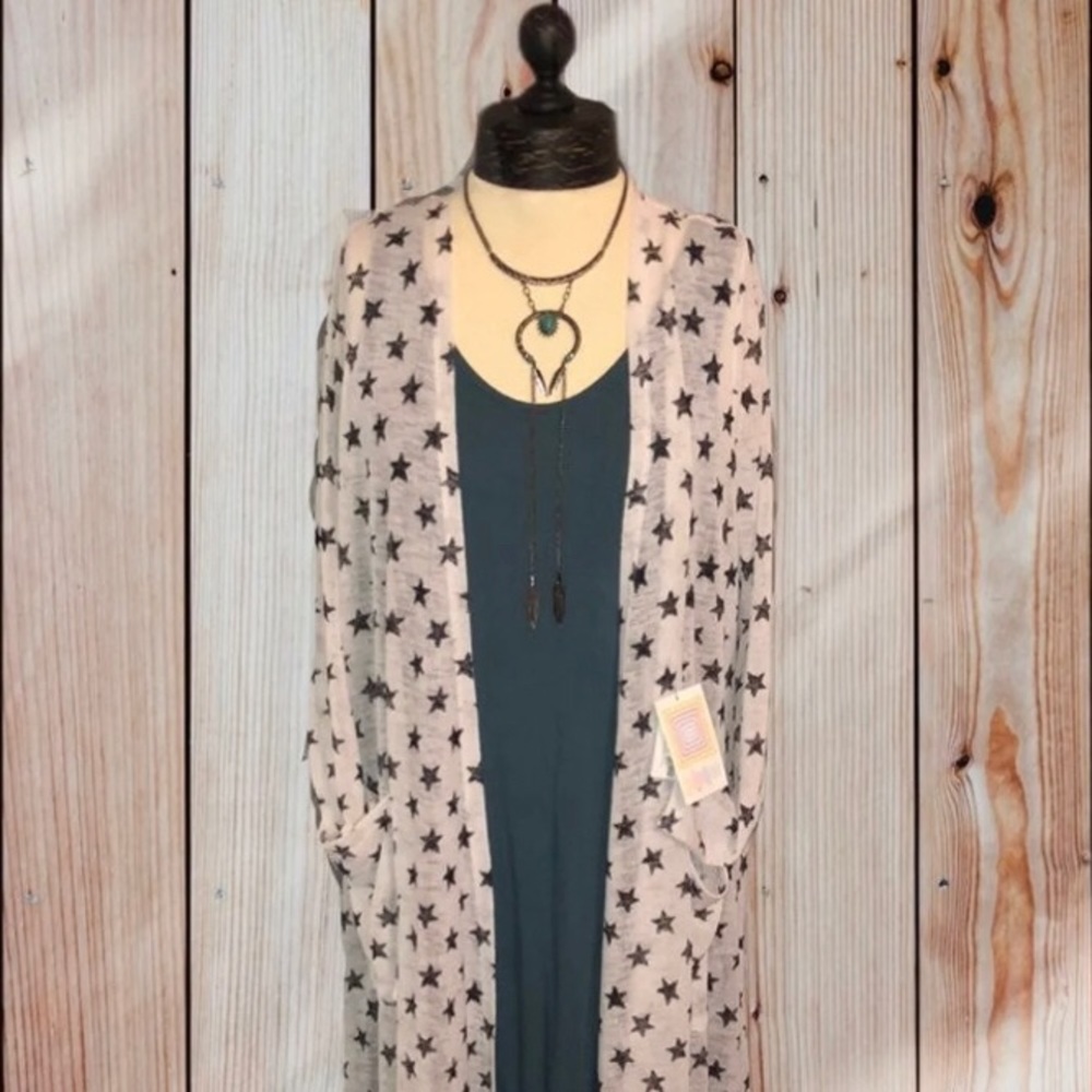 NWT LuLaRoe Sarah Star Duster Cardigan M